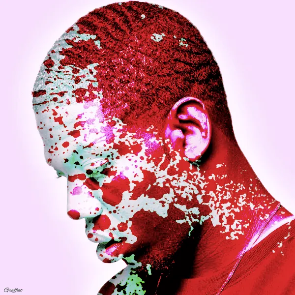 Portrait digital du rappeur Dinos