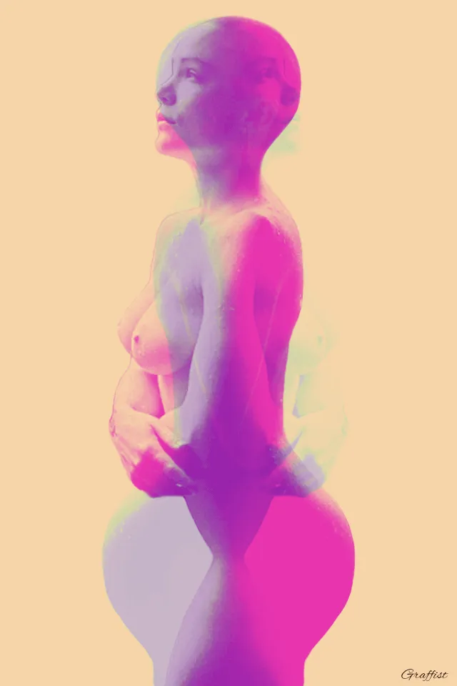 Design digital de Maël Mortensen sur fond rose